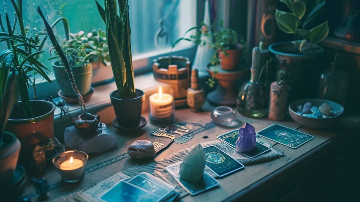 bierglas An organized and serene workspace with tarot cards can 154875f0 47fa 4d89 879a ba80e4773cd3 How to manifest on a full moon