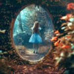 of Alice stepping through AWM Method Unlock Creativity with the Alice in Wonderland Method